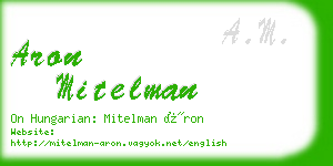 aron mitelman business card